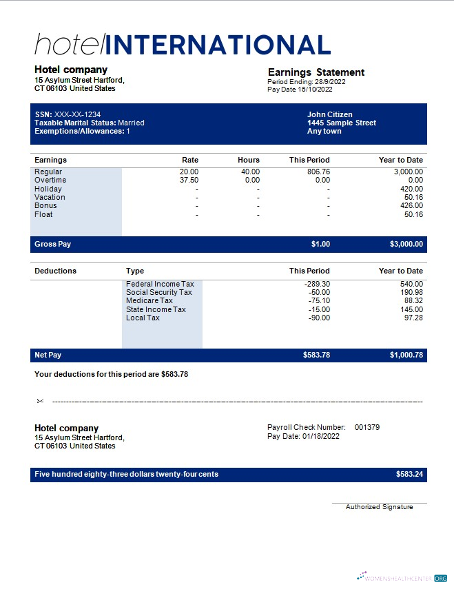 Download hotel International payroll template in Word and PDF formats Photoshop template